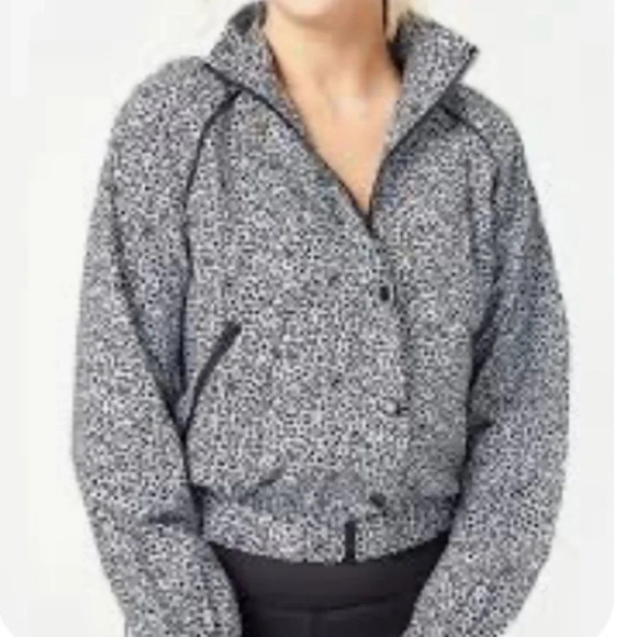 NWOT Anthropologie Allfenix All Fenix Leopard Print White Black Crop Jacket L - Picture 1 of 16